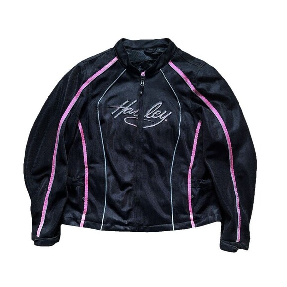 Y2K Harley Davidson Pink Rhinestones Motorcycle Jacket